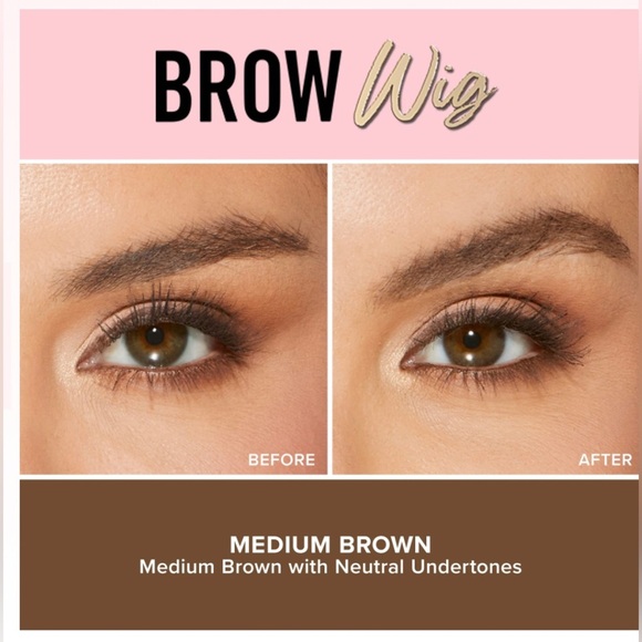 Too Faced medium‎ brown Brush-On Hair Fluffy Eyebrow Gel new - Picture 2 of 7